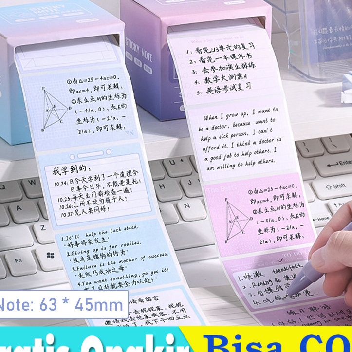 

Promo Pullout Gradien kreatif Sticky Notes Simple Memopad Sticky Notes Kes Memo Tempel M