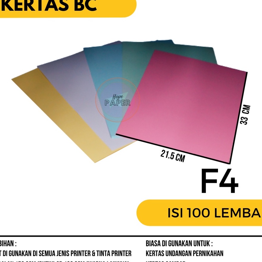 

FG2 Kes BC F4 16 gsm isi 1 lembar Kes Brief Card F4