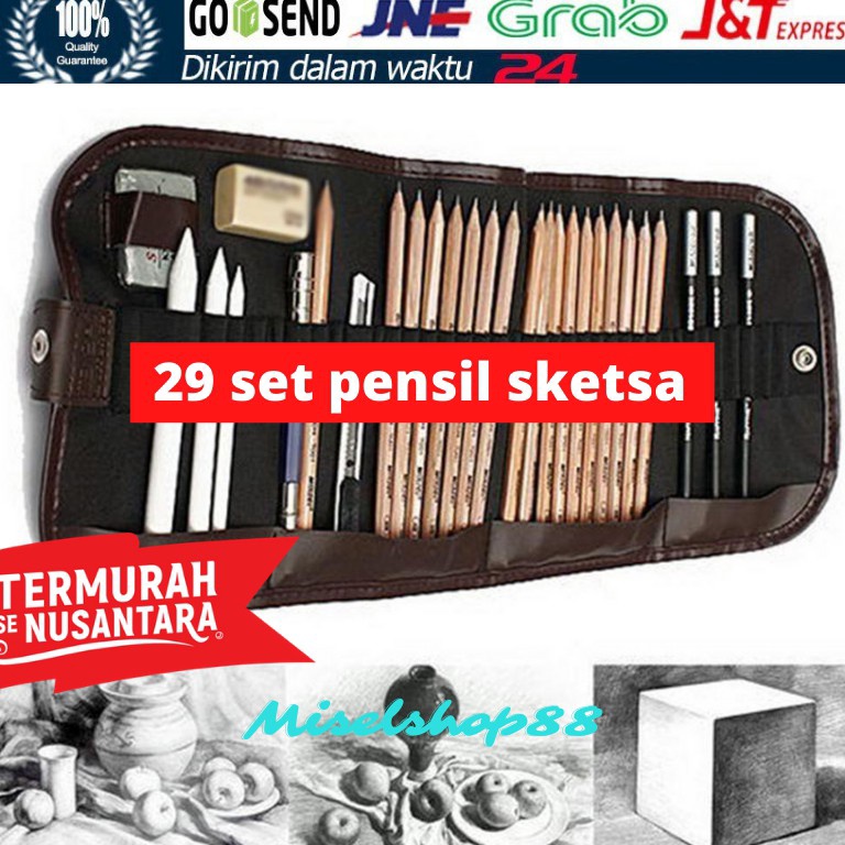 

Super Irit set 29 pensil sketsa gambar sketch drawing pencil free pouch exclusive