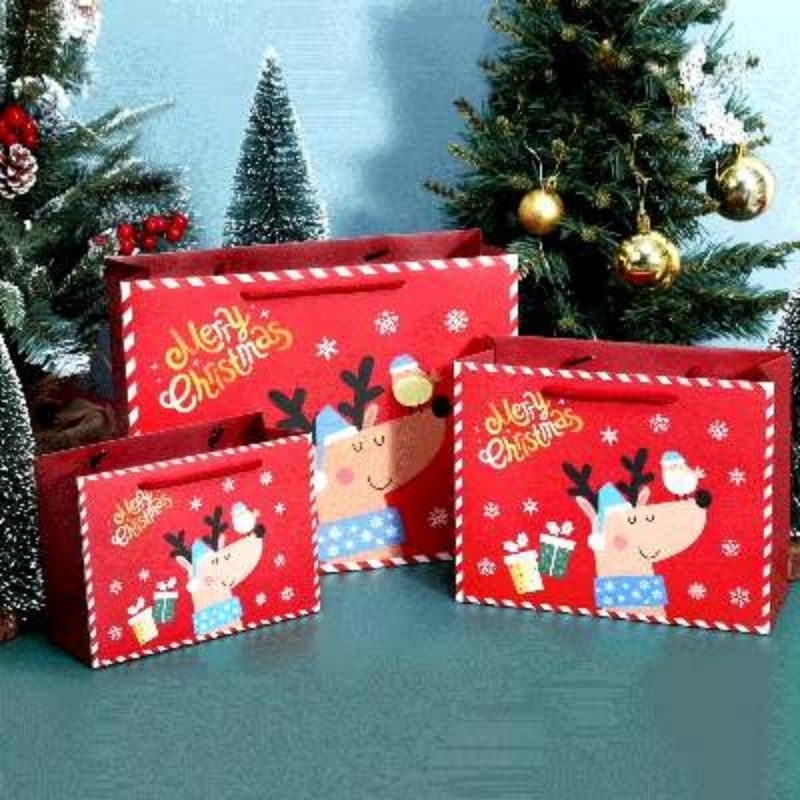 

Satuan- Paperbag/ Tas Kado Gift Bag motif Natal Christmas/ Gift bag Hamper Kado Natal