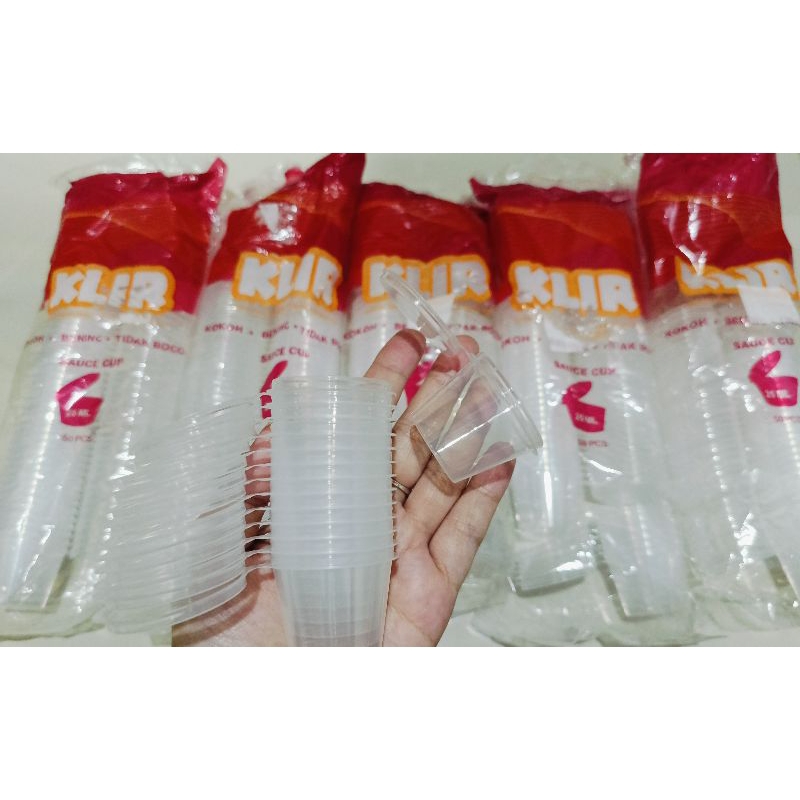 klir sauce cup / saos cup 25ml isi 50 pcs