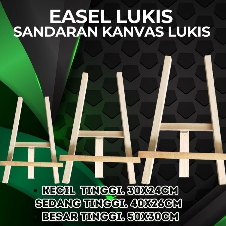 

Hot Quality easel lukis sandaran lukis kecil 3x24cm sedang 4x26cm besar 5x3cm