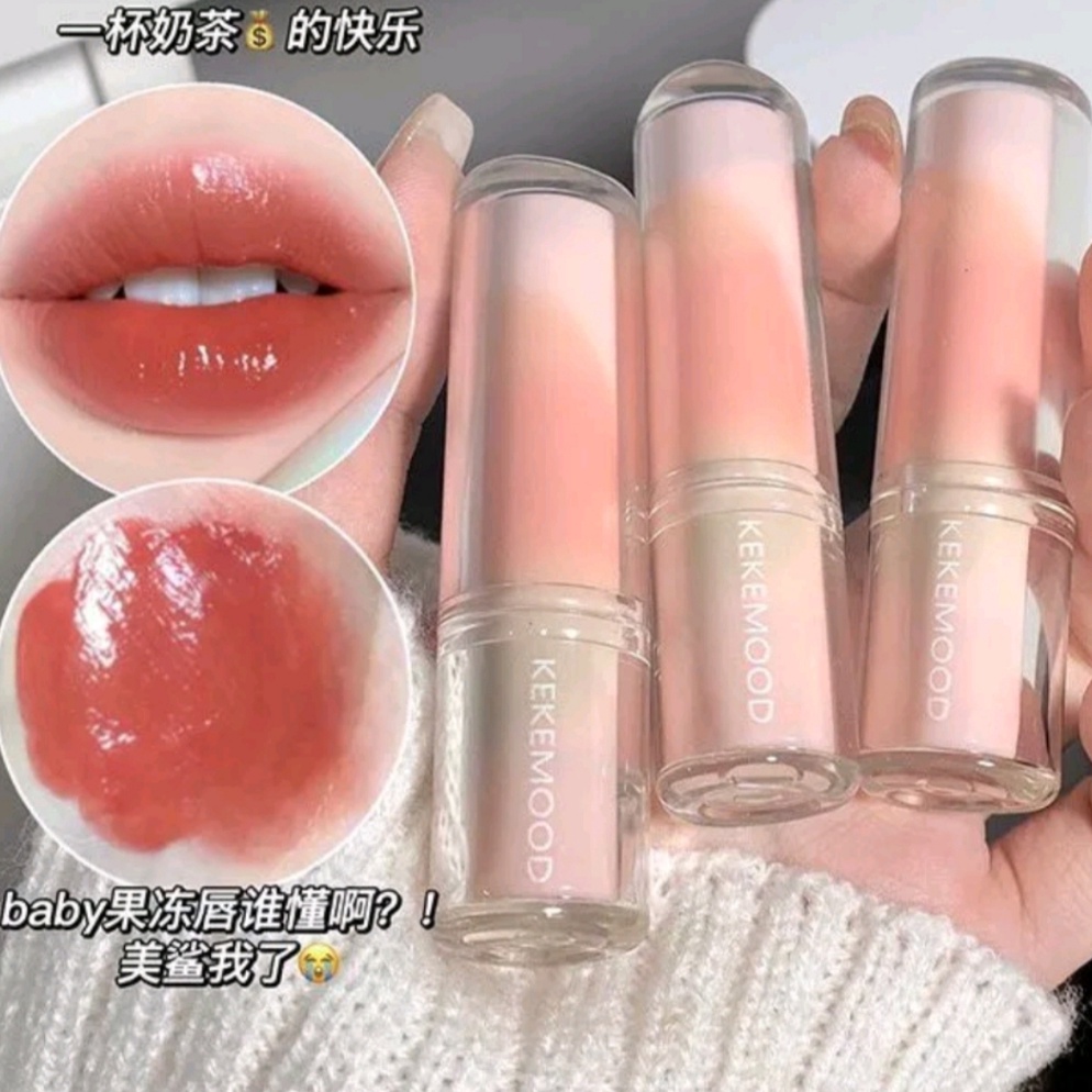 Cuma satu hari READYKEKEMOOD LINGGUANG LIPBALM LIPSTICK MELEMBABKAN BIBIR  KEKEMOOD LIPSTICK WATERY 