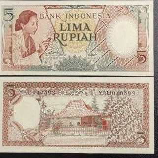 

Istimewa Uang Kes kuno Indonesia 5 Pekerja