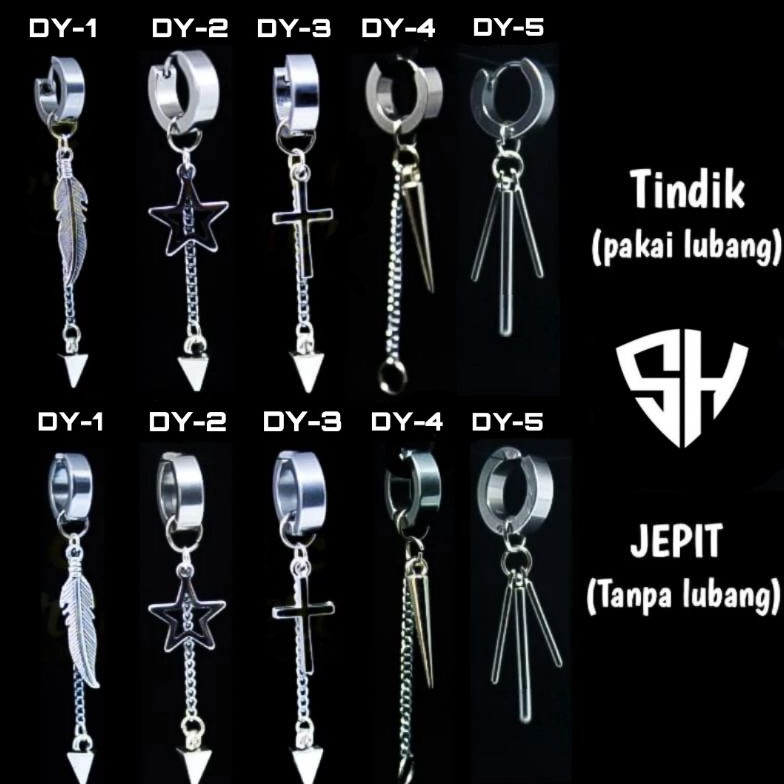 Promotion anting gantung anting korea jepit tindik