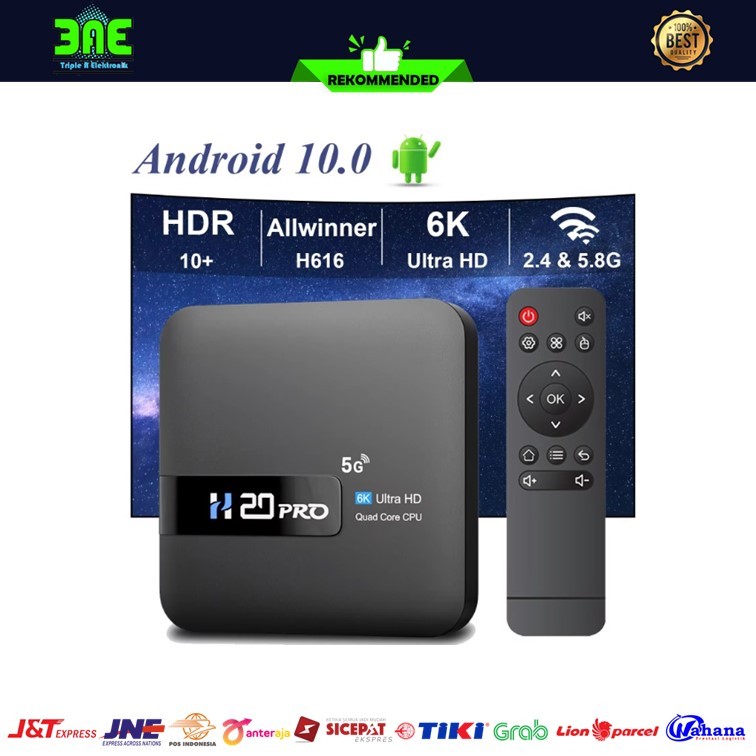 H20 Pro Android TV Box Smart TV Set Top Box H20Pro Digital Android 4K Ultra HD Wifi HDMI USB AV Port