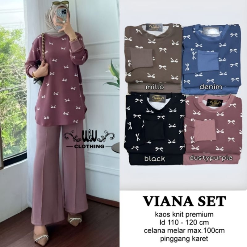 Viana set// Ready stok// Baju setelan wanita terbaru 2024