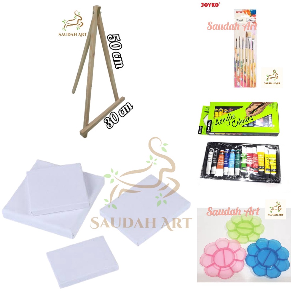 

Top Brand Paket Lukis Lengkap kanvaskuaspaletcat akrilikeasel