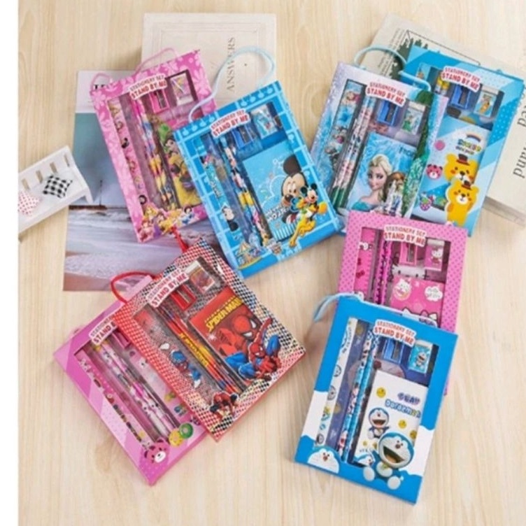 

Sekarang Ada Alat tulis set 6 in karakter stationery notebook pen paket buku alat tulis
