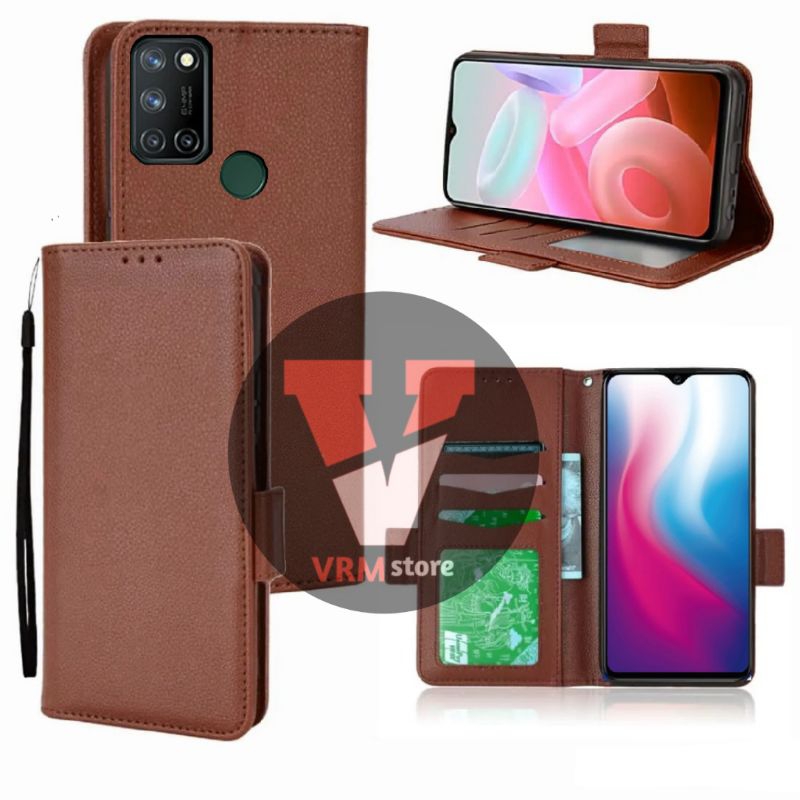 Case Flip Realme C17 Soft Case Flip Wallet Flip Cover Leather Premium Case HP