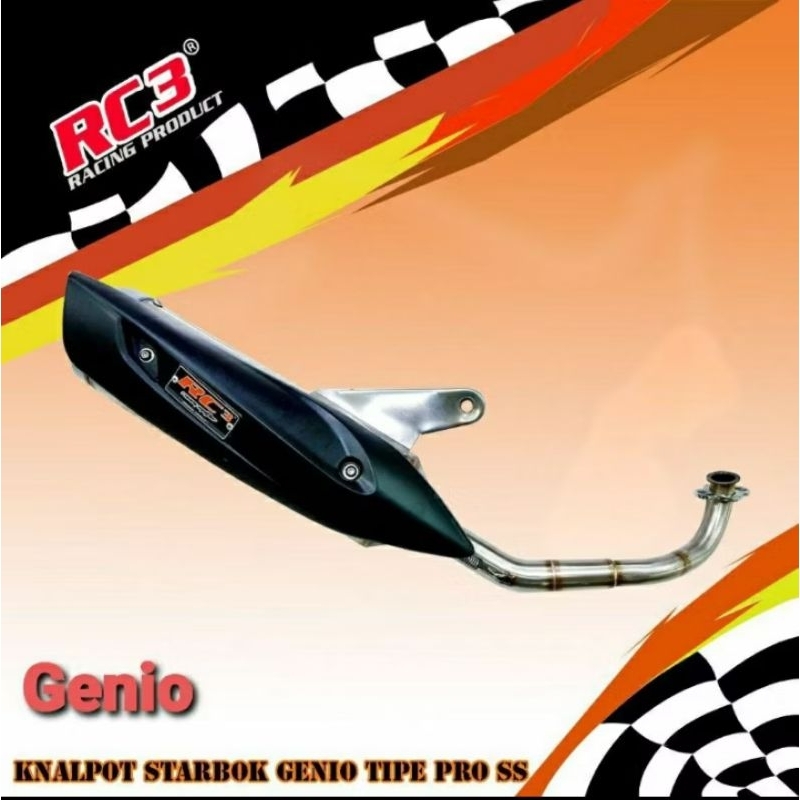 knalpot RC3 standar racing starbok standar bobok Genio beat deluxe type Pro SS