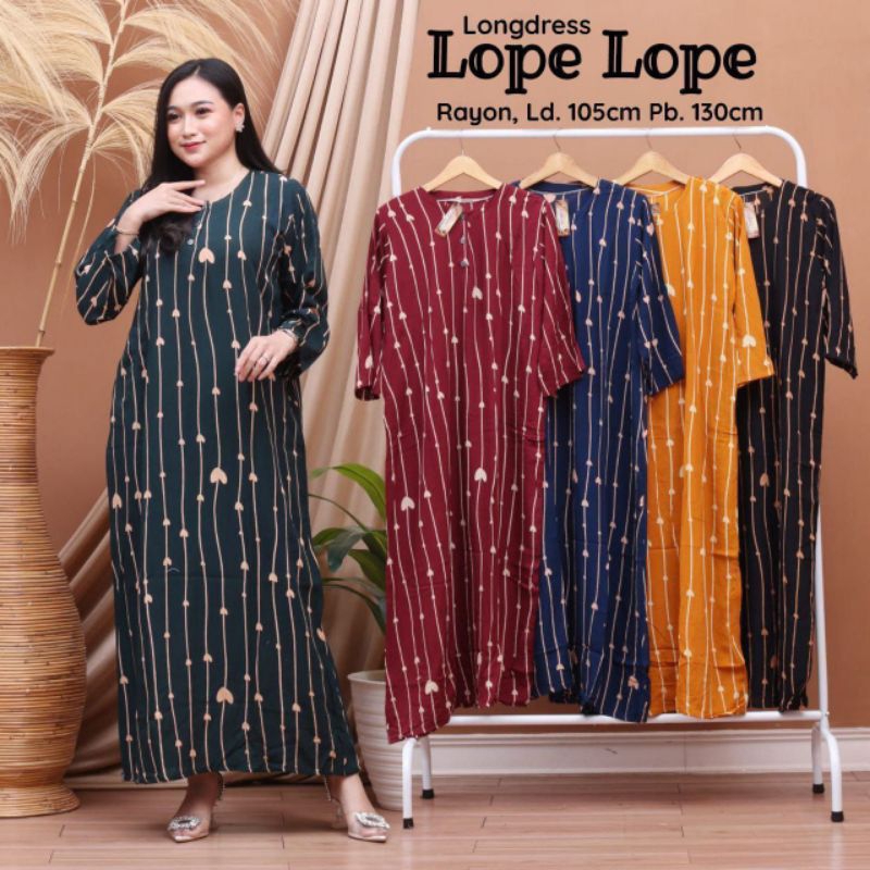 Daster longdress kancing depan ld 110 pj 120 bahan katun rayon daster kekinian [Bisa Cod]