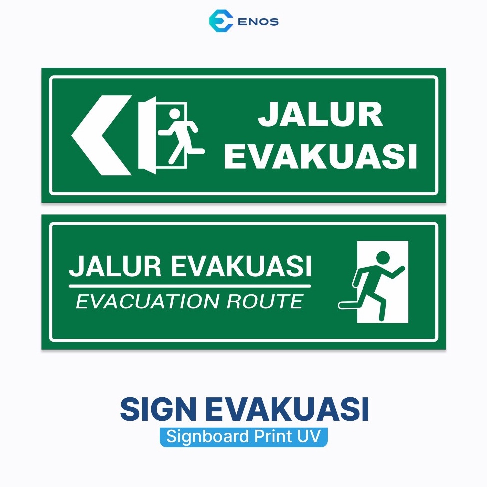 

KODE H5R SIGN SIGNAGE JALUR EVAKUASI AKRILIK PRINT UV ANTI AIR PREMIUM 3 X 1 CM PAPAN TANDA ACRYLIC