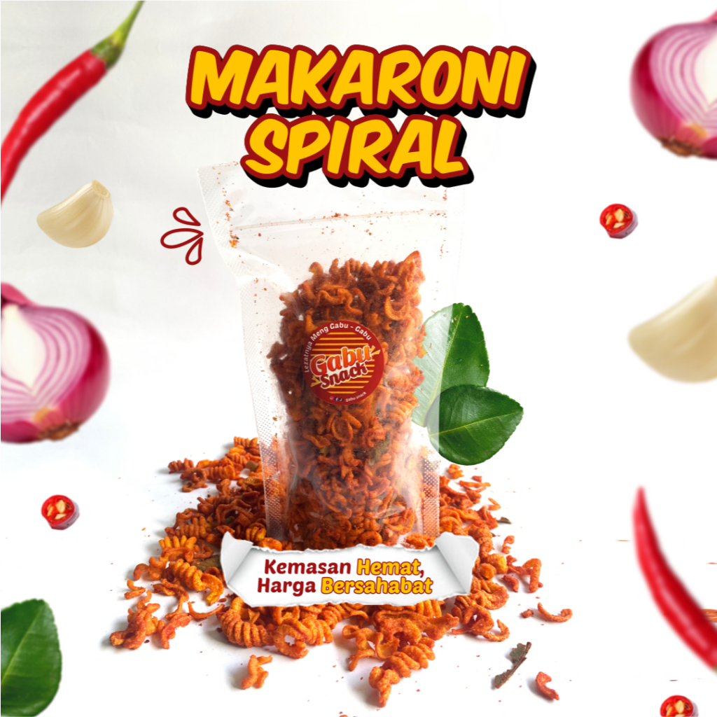 

Makaroni Spiral Pedas Daun Jeruk 100 gr Kemasan Pouch