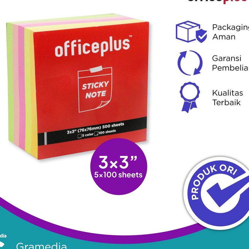 

KP8 OfficeP Sticky Note 3X3 1SHTx5Color