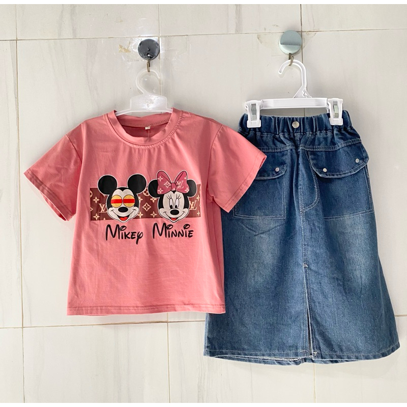 setelan rok anak import baju anak import set rok anak perempuan