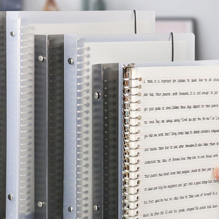 

HJ6 COD Loose Leaf Refill Binder Notebook A4B5A5 Replacable Metal Ring Planner Bullet Journal Diary BlankGridCornell Available Office School Stationery Supplies