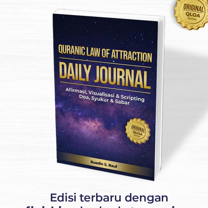 

Mega Buku Daily Journal Quranic Law of Attraction Scripting Afirmasi visualisasi dengan doa syukur sabar notebook orinal