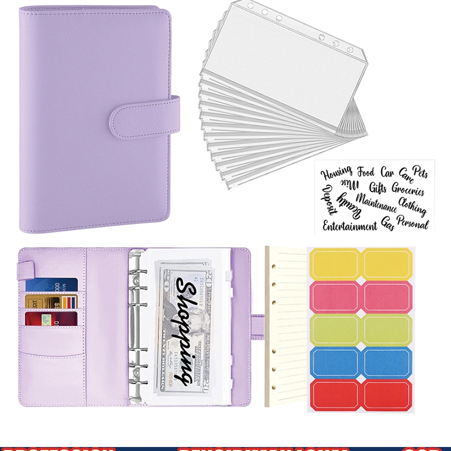 

Potongan Binder Polos Buku Catatan Lucu A6 Notebook Binder Photocard Keuangan Zipper Storage Bag Loose Leaf Macaron Journal