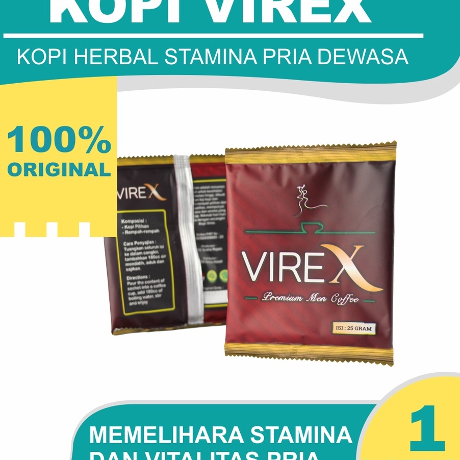 PRODUK TERBARU NEW PACKAGING 222  SUDAH  Kopi Stamina Pria Wanita Terbaik  Kopi Kuat Virex  1 Sachet