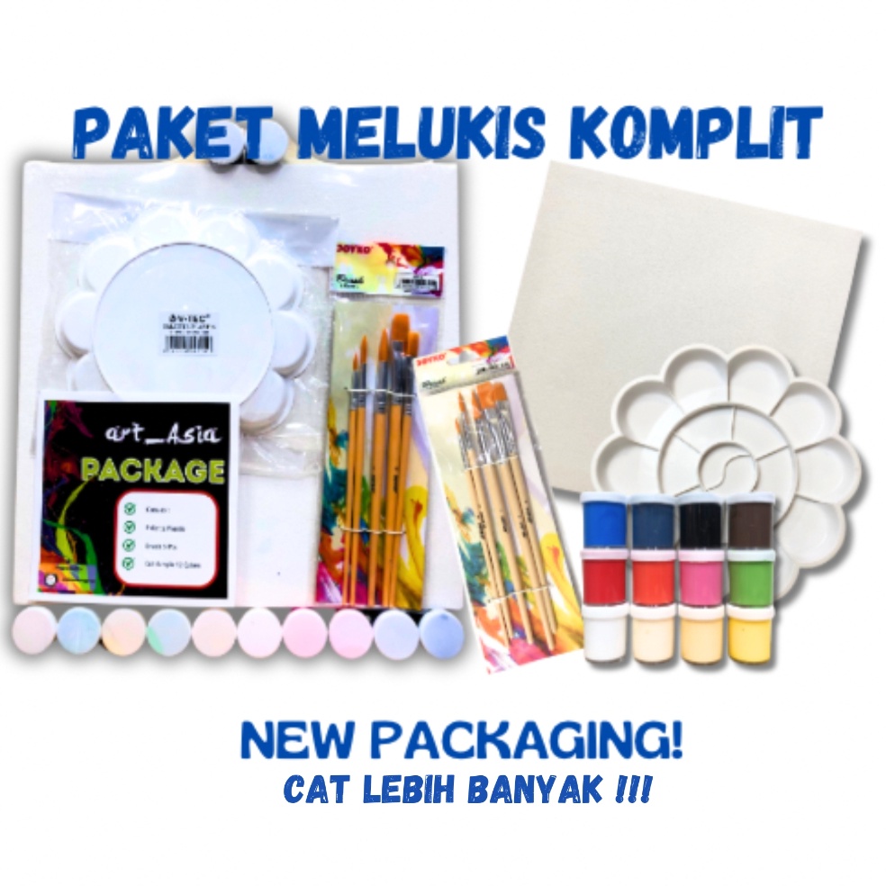 

Pasti Update Paket Melukis Lengkap Set 4 in 1 All Varian 2x2 2x3 3x3 3x4 Set Kanvas Kuas Palet Cat Acrylic Lebih banyak 12 ML Set ART ASIA