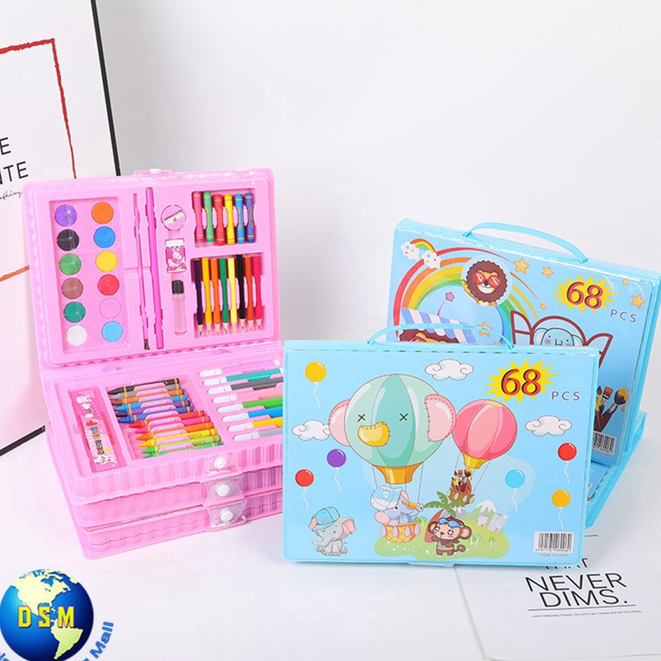 

Hadir Spesial DSM Drawing Set 68Pcs Oil Pastel Crayon 68 IN 1 Set Krayon Mewarnai dan Melukis Lengkap dengan Cat Air Alat Mewarnai Anak Anak Bentuk Koper