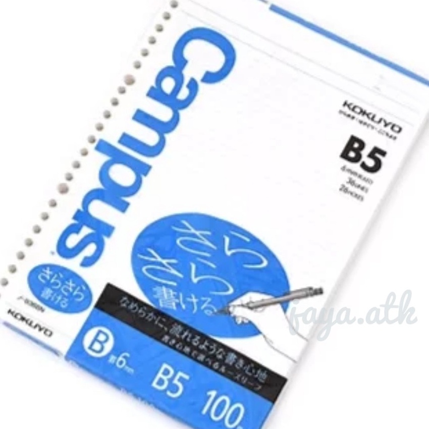 

Terbatas Kokuyo Campus Loose Leaf Paper B5 1 Sheets 6 Mm Rule 26 Holes