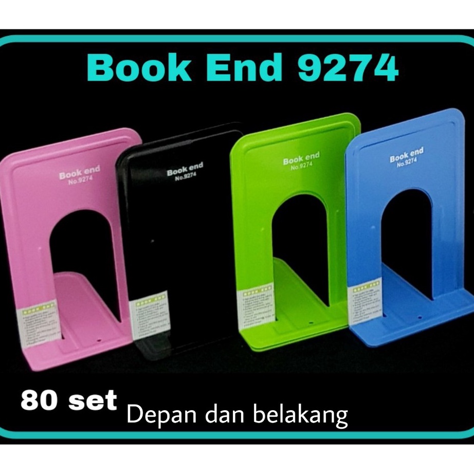 

KI3 SOS Book End MICROTOP BE9274 1 set2 pcs Pembatas Buku Besi Penyangga BukuSandaran Buku