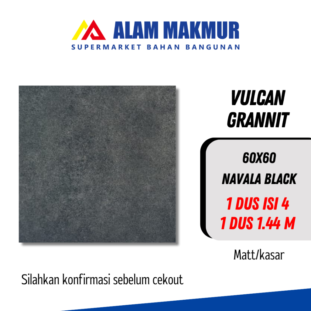 Granit 60x60 Vulcan navala black/matt/kasar