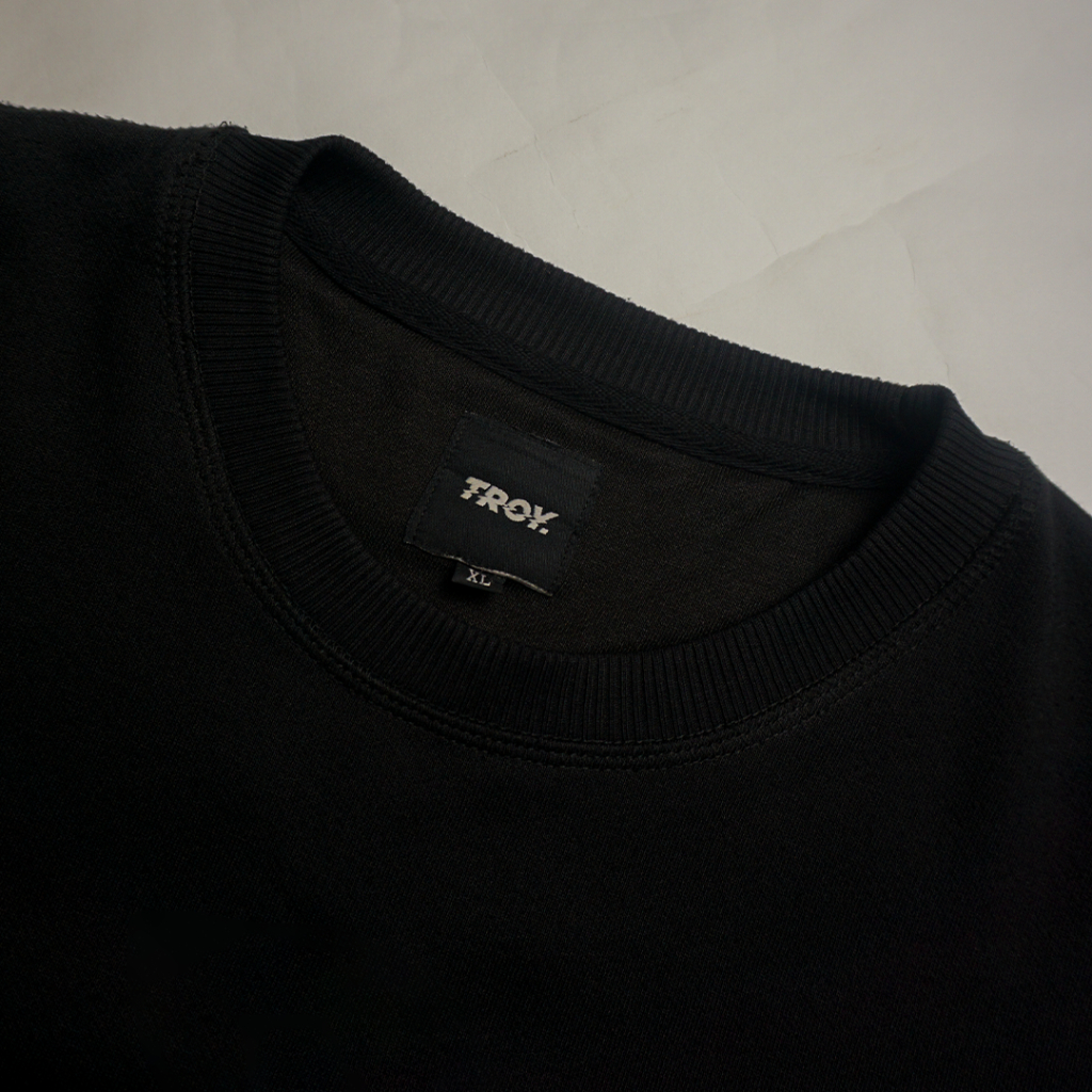 Troy Company Sweater Crewneck Black Ibil - Sweatshirt Pria Wanita Hitam SW 2172