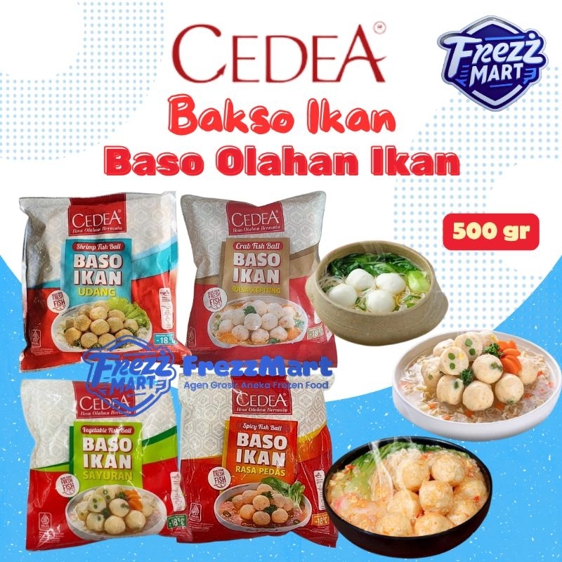 

Cedea Bakso Ikan 500g Baso Rasa Pedas Sayuran Udang Kepiting Frozen Food Beku