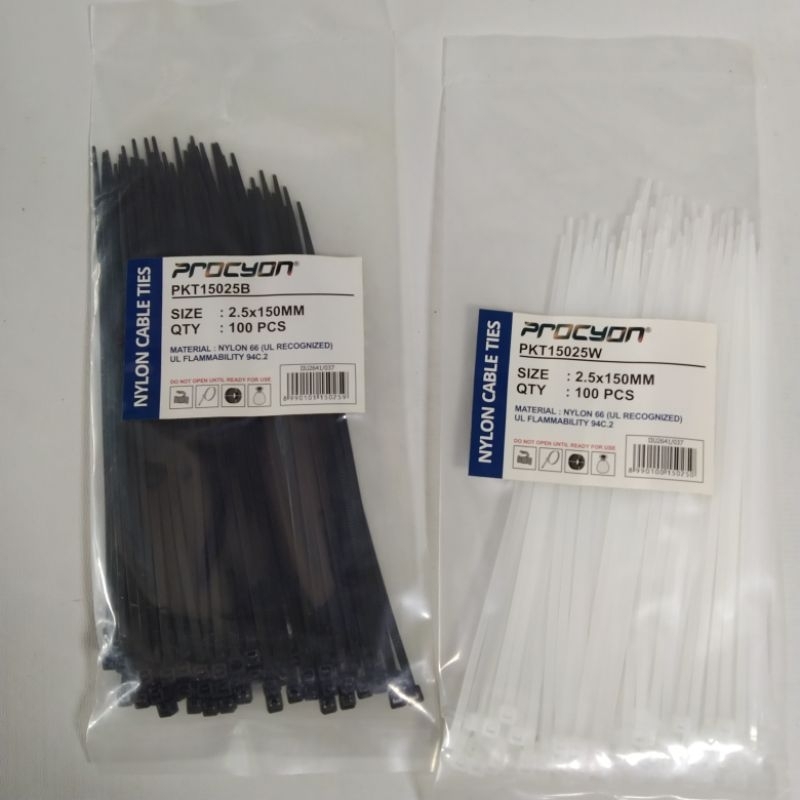 Cable Ties Procyon 2.5x150mm 100pcs || Nylon Cable Ties