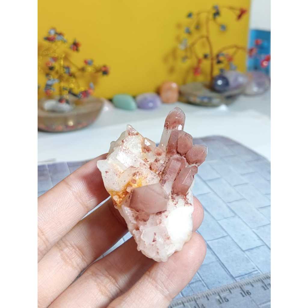 Batu Natural Red Crystal Cluster Quartz (4)