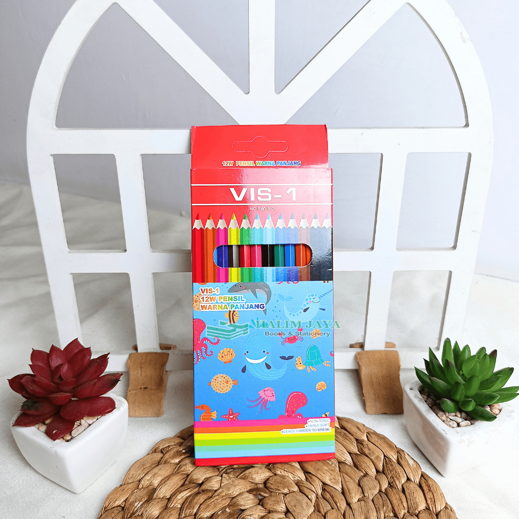 

Pensil Warna Panjang VIS-1 12 Warna - Color Pencil 1 set