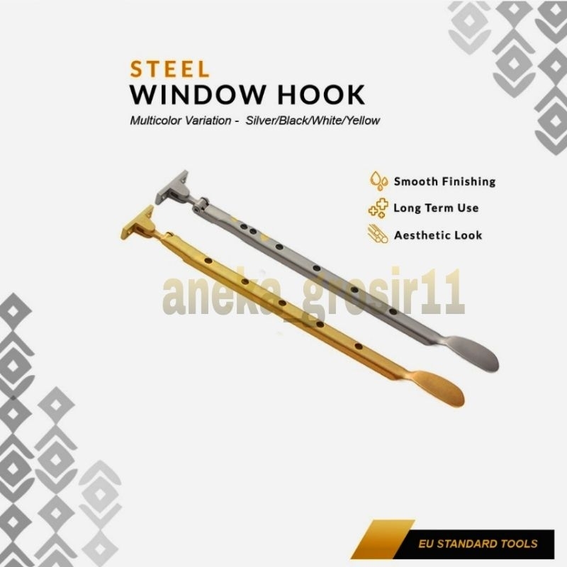 Lamskar Lubang Silver Ramskar Penahan Jendela / Hak Angin Sendok 30 cm