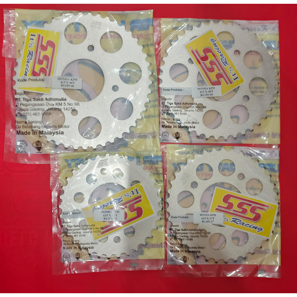 GIR GEAR BELAKANG SSS 415 CHROME HONDA KPH / KHARISMA / SUPRA X 125 / FIT NEW / BLADE / REVO ABSOLUT