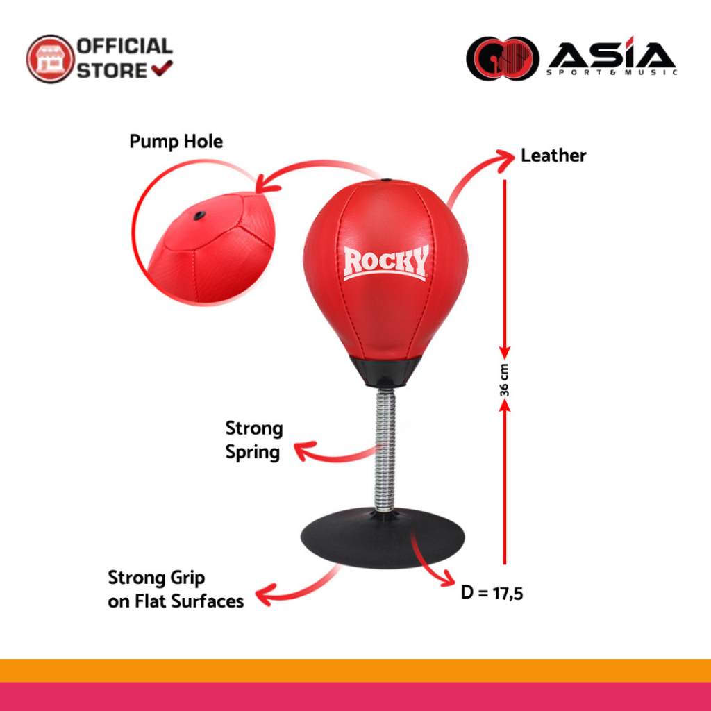 Punching Ball Rocky Mini (+Stand) | Bola Tinju | Ball Boxing RPB-04