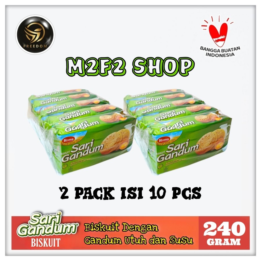 

Roma Biskuit Sari Gandum Utuh & Susu Original - 240 gr (Kemasan 2 Pack)