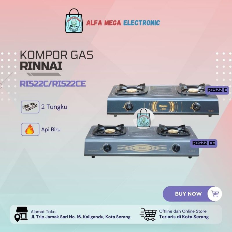 Kompor Gas Rinnai RI522C/RI522CE