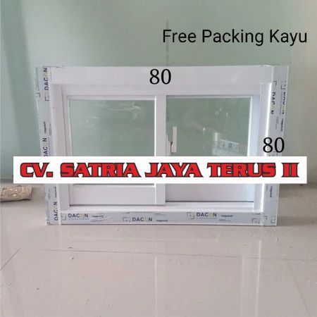 Jendela Sliding Aluminium 1 Set 80x80