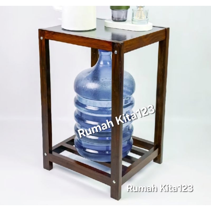 Rak Kaki Meja Dispenser / Guci Kayu Ramin/Jati