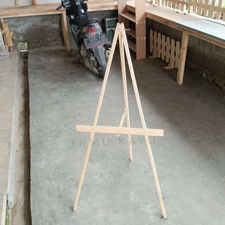 

KODE L37W Standing Poto Easel Kayu Stand Wedding 12cm Palang Polos