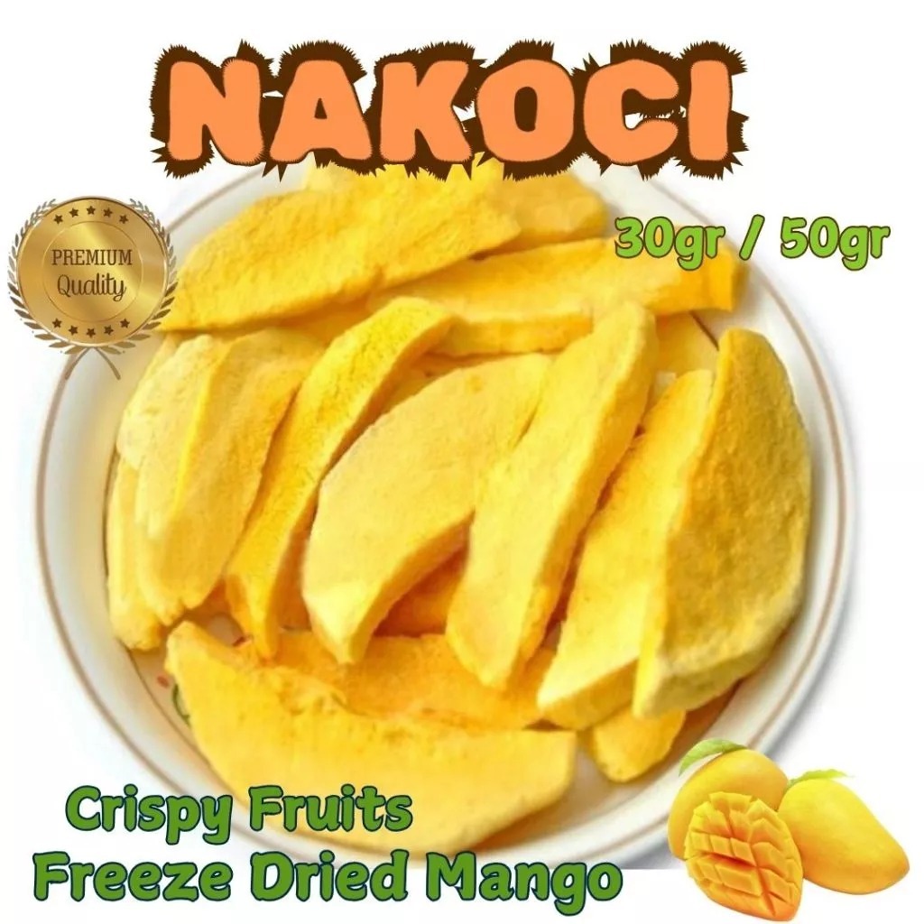 

NAKOCI Freeze Dried Mango - Snack Viral Buah Kering Mangga Manggo Dried 30 gr 50gr Premium Grade A