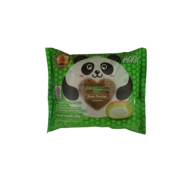 

Aoka Roti Panggang Isian Rasa Pandan 60gr