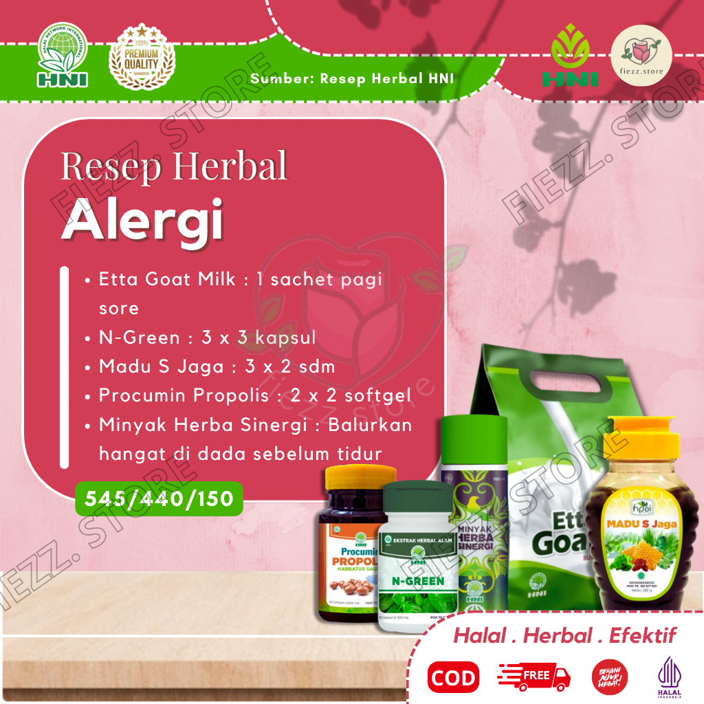Resep Herbal HNI HPAI ALERGI➖Obat Ampuh Penyembuh Alergi