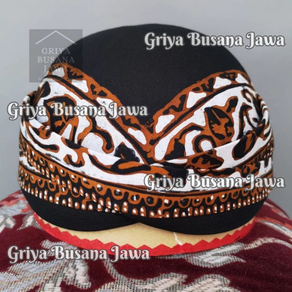 Blangkon Solo Kasatriyan Alusan Latar ireng
