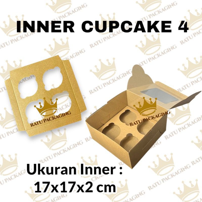 

RATU | KRAFT INNER CUPCAKE LUBANG 4, 6, dan 9 KARDUS BOX KOTAK HAMPERS SOUVENIR