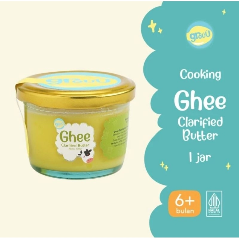 

Grouu - Mentega Ghee Clarified Butter MPASI BB Booster Bayi & Anak 100gr