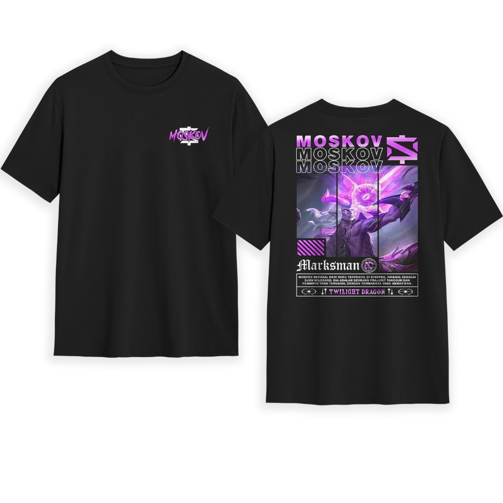 Kaos Mobile Legends - Baju Skin Moscov Epic Twilight Dragon - Kaos Dewasa Pria Wanita Terbaru