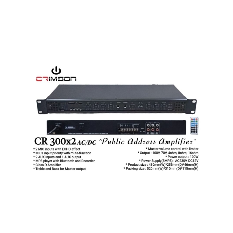 Power Amplifier CRIMSON CR-300X2 Original